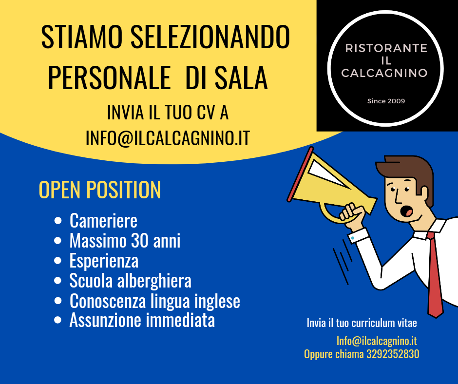 ristorante il calcagnino ricerca personale