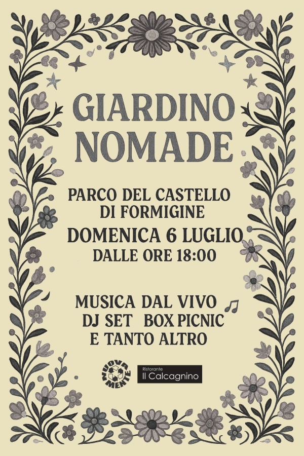 Giardino Nomade Domenica 6 Luglio 2025 ore 18.00