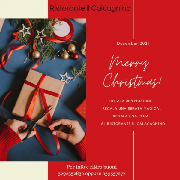 Ristorante il Calcagnino menù Vigilia di Natale 2021